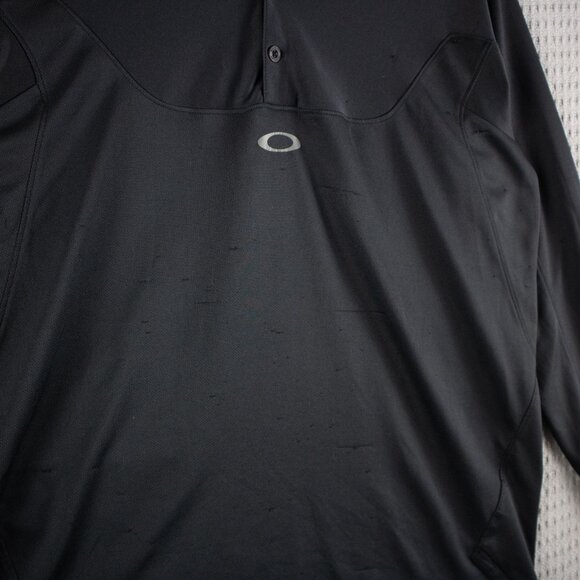 Oakley Brisk Long sleeve Polo Shirt Mens Large Black - Picture 3 of 8